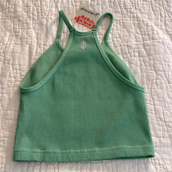 NWT Free People Movement Happiness Runs in Botanical Green XS/S Crop Tank - Picture 6 of 8